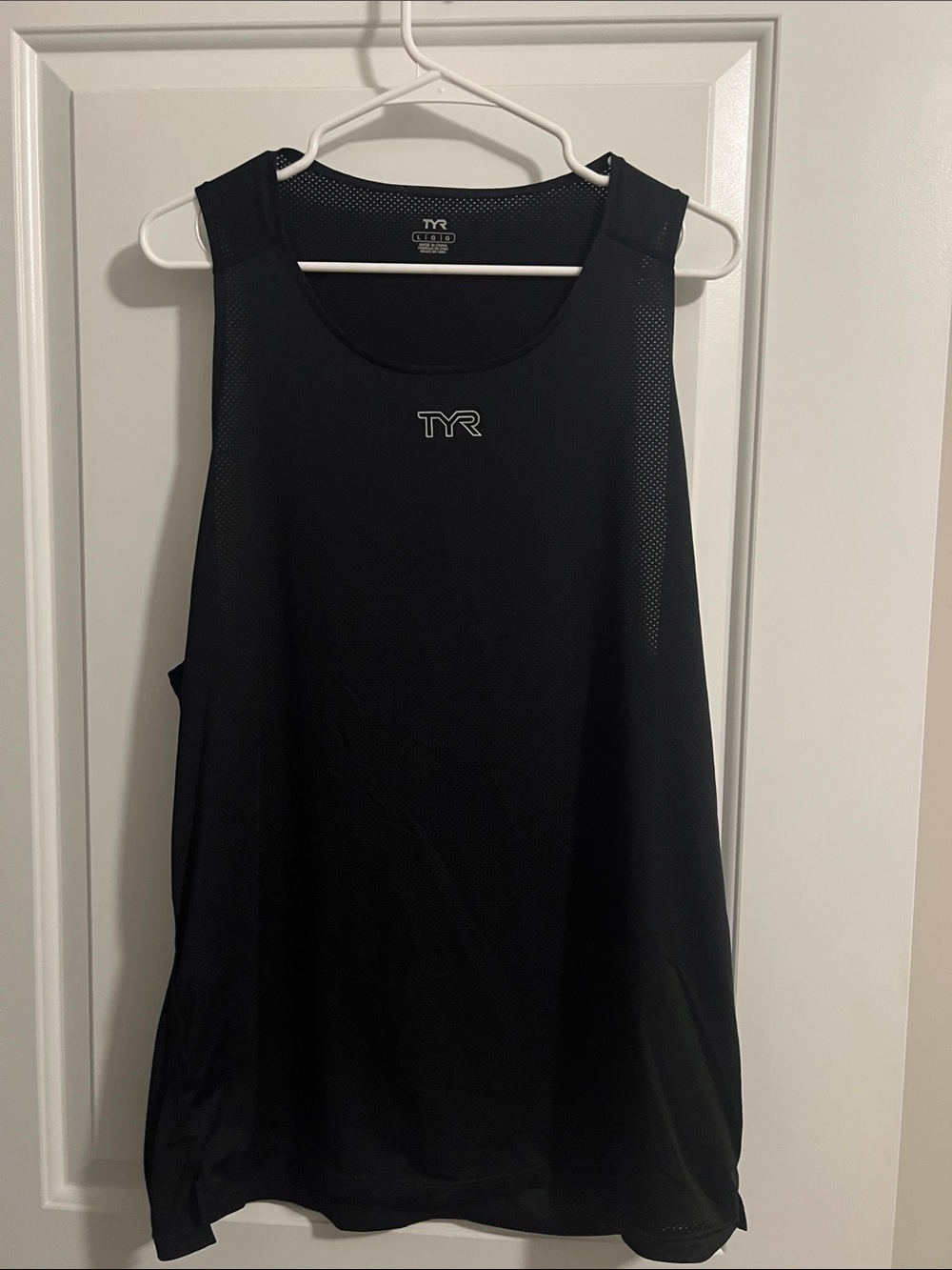 TYR Black Mesh Performance Tank